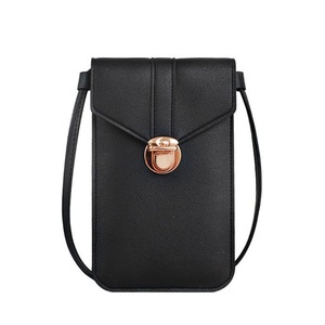 2 Pcs PU Leather Phone Screen Touchable Pocket Change Bag Purse Travel Passport Bag New 2021