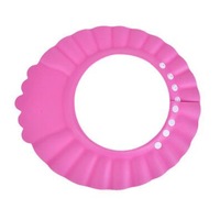 2 PCS Safe Baby Shower Cap Kids Bath Visor Hat Adjustable Baby Shower Cap Protect Eyes Hair Wash Shield for Children Waterproof Cap Pink+wave