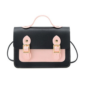 2 Pcs Simple Hit Color Totes Women Pu Leather Shoulder Crossbody Bag Street Flap Handbags Youth Ladies Simple Versatile Bag