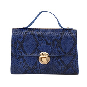 2 Pcs Snake Pattern Pu Leather Women Shoulder Clutch Casual Street Commuter Crossbody Bag Popular Simple Female Daily Bag