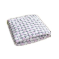 2 Pcs Soft Flannel Pet Blanket Dots Printed Breathable Bed Mat Warm Pet Sleeping Cushion Cover for Pet Dog Cat, Size:M(Rose Red)