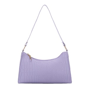 2 Pcs Solid Color PU Leather Women Handbag Tote Simple Buckle Underarm Shoulder Bag Popular Simple Female Daily Bag