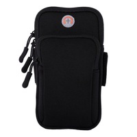 2 Pcs Sport Armband Waterproof Phone Holder Case Bag for 4-6 inch Phones(Black)