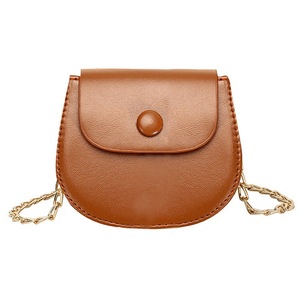 2 Pcs Spring And Summer Chain Small Round Bag Shoulder Bag Diagonal Bag Mini Female Bag Simple Solid Color Messenger Bag