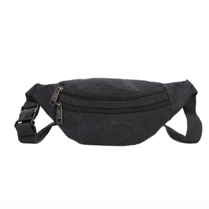 2 Pcs Waist Bag Casual Functional Money Phone Pouch Belt Bag Women Bag for Belt Canvas Hip Bag Fanny Pack Banana bag