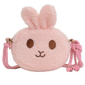 2 Pcs Winter Plush Cartoon Children Crossbody Bag Cute Little Rabbit Girls Coin Purse Handbags Fashion Kids Small Shoulder Bags
