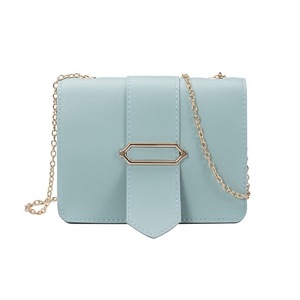 2 Pcs Women Fashion Chain Design Single-shoulder Crossbody Bag Casual Mini Square Bag blue