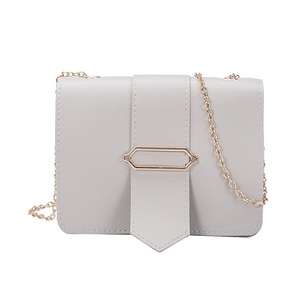 2 Pcs Women Fashion Chain Design Single-shoulder Crossbody Bag Casual Mini Square Bag light grey
