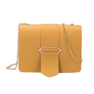 2 Pcs Women Fashion Chain Design Single-shoulder Crossbody Bag Casual Mini Square Bag yellow