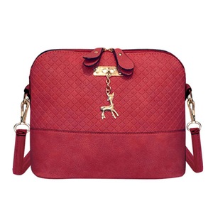 2 Pcs Women Fashion Crossbody Bag PU Leather Shoulder Bag with Deer Pendant Female Soft Messenger Bags