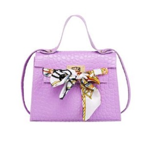 2 Pcs Women PU Leather Handbag Shoulder With Scarf Decor Lady Crossbody Bag Tote Messenger Satchel Purse