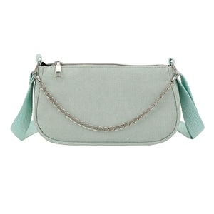 2 Pcs Women Solid Color Chain Handbag Shoulder Satchel Fashion Corduroy Crossbody Bag Popular Simple Female Daily Bag