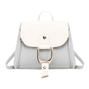 2 Pcs Youth Ladies Simple Versatile Bag Women Small Backpack PU Leather Shoulder Crossbody Bag Teenage Travel Bagpack