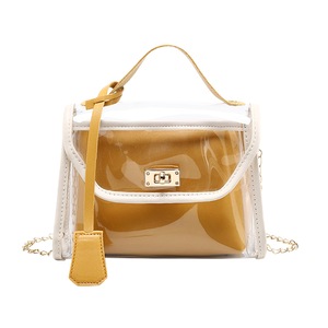 2 Pcs Youth Ladies Simple Versatile Bag Women Transparent Shoulder Crossbody Bag PVC PU Jelly Clutch Totes