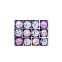 2 Sets Christmas Ball Christmas Tree Ball Decor Bauble Party Hanging Ornament for Home Xmas Decoration Gifts B pink