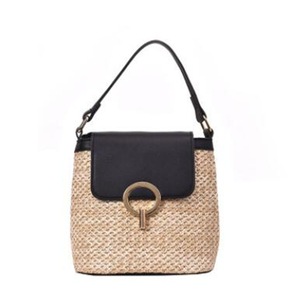 2021 casual straw women shoulder bags rattan handbags woven crossbody vacation summer beach buckets bag ladies travel purses
