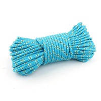 20m Camping Tent Rope Light-reflective High-strength Outdoor 16 Strands Paracord BLUE COLOR