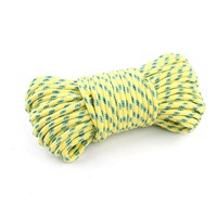 20m Camping Tent Rope Light-reflective High-strength Outdoor 16 Strands Paracord YELLOW COLOR
