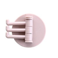 20Pcs Creative 3 Branch Rotating Hook Kitchen Bathroom Wall Hook Unmarked Paste Home Plain Color Hook Kitchen Hook
