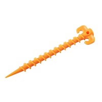 20pcs Tent Nails 20cm Spiral Horn Plastic Nail Camping Hiking Tent Nails Pegs Outdoor Activities yellow