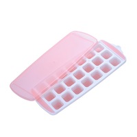 21 Hole Creative Household Frozen Ice Cube Refrigerator Square Plastic Ice with Lid DIY Food Supplement Box