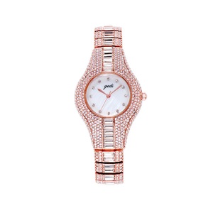 21cm 82008# Shiny Steel Band Watch, High-end Fashion Waterproof Watch, Simple and Versatile Ladies Watch