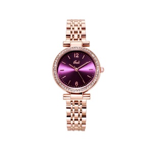 23.5cm 12033# Fashion Leisure Steel Belt Female Watch Elegant Waterproof Versatile Female Watch Round Watch