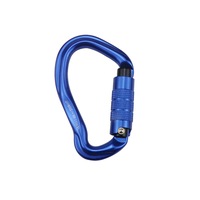 23KN Aviation Aluminum Carabiner D Buckle EDC Hanging Buckle Outdoor Climbing Survival Tool BLUE COLOR