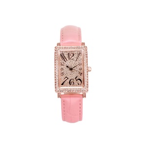 24cm 81028# Fashion Shiny Belt Watch Ladies Square Waterproof Watch Retro Trend Decorative Watch