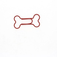 24pcs/lot Cute Bone Shape Paperclip Hollow Metal Binder Note Note Paper Photo Clip Learning Stationery Japanese School Supplies