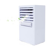 24V Portable Desktop Mini Conditioner Fan 3 Cooling Wind Speed Outdoor Travel Device WHITE COLOR