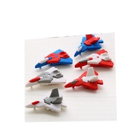 25 PCS Cute Cartoon Plane Shape Colorful Aircraft Rubber Pencil Eraser School Supplies Creative Stationery for Kids, Random Color Delivery