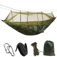 260x140cm Outdoor Double Camping Hammock Hanging Swing Bed With Mosquito Net CAMOUFLAGE COLOR