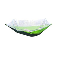 260x150cm Outdoor Double Hammock Hanging Swing Bed With Mosquito Net Camping Hiking FRUITGREEN COLOR