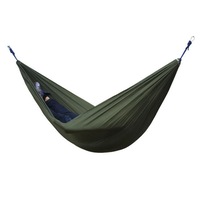 270x140CM Double Hammock 210T Nylon Hanging Swing Bed Outdoor Camping ARMYGREEN COLOR