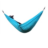 270x140CM Double Hammock 210T Nylon Hanging Swing Bed Outdoor Camping SKYBLUE COLOR