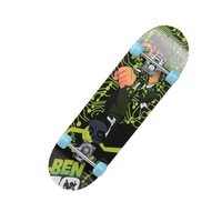 28-inch Skateboard Maple Youth 4-wheel Skateboard Men and Women Double-sided Cartoon Double Rocker-2