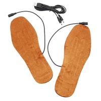 2Pair Electirc USB Heating Insole Shoe Pad Rechargeable Electric Foot Warmer