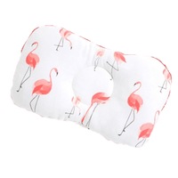 2PC Baby Pillow Newborn Head Protection Cushion Baby Bedding Infant Nursing Pillow Toddler Sleep Positioner Anti Roll(Flamingo)