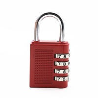 2PC Dial Digit Combination Lock Suitcase Luggage Password Lock Padlock Home Dormitory red