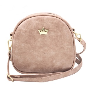 2PC Fashion Women Handbag Messenger Bags PU Leather Shoulder Bag Lady Crossbody Mini Bag Female Crown Evening Bags(Pink)