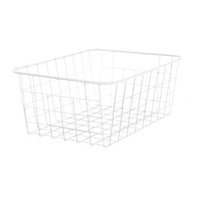 2Pc Iron Wire Basket Bin Magazine Post Storage Crate Vintage Japanese Style Fresh Iron Art Metal Mesh Hamper Storage Baskets