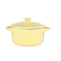 2Pcs 250ml Candy Color Baby Feeding Bowl Creative Double Ears Steamed Egg Fruit Salad Ceramic Small Bowl With Cover