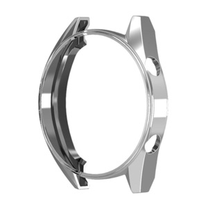 2PCS 46mm TPU Galvanized Protective Shell Watch Cover Smart Watch Shell Protector for Huawei Smart Watch GT 2 SILVER COLOR
