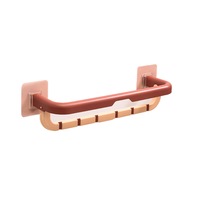 2Pcs Bathroom Double Towel Bar Bathroom Kitchen Suction Cup Rack Towel Rack Creative Folding Kitchen Ware Hook Towel Rack