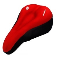 2Pcs Bicycle Saddle Cover Silicone Thickened Mountain Bike Comfortable Sponge Bicycle Seat Cover red_Length 28X width 18