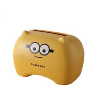 2Pcs Cartoon Tissue Box Fashion Nordic Color Cute Bear Kitten Creative Portable Light Table Storage Box Pumping Paper Tube