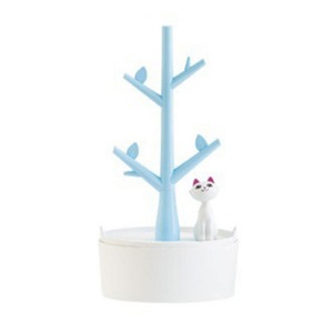 2Pcs Cat Tree Shape Jewelry Earrings Necklace Bracelet Stand Holder Storage Rack Box