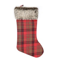2Pcs Christmas Stocking Bag Hanging Pendant for Xmas Tree Hanging Decor Christmas plush socks
