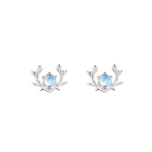 2PCS Copper Animals Deer Stud Earrings for Women Christmas Jewelry